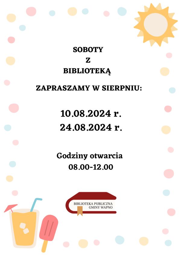 Zdjęcie Soboty w Bibliotece - sierpień 2024