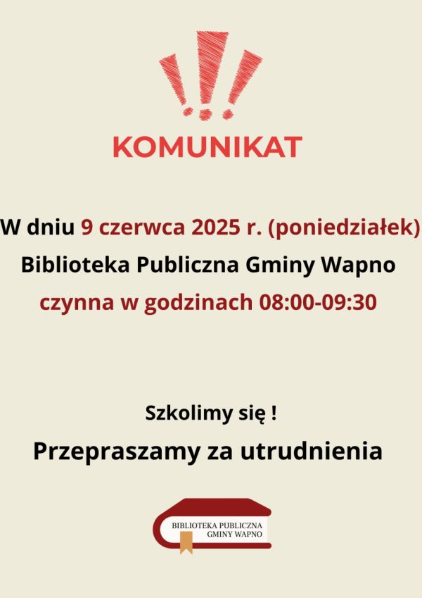 Zdjęcie KOMUNIKAT 9 czerwca 2025 r.