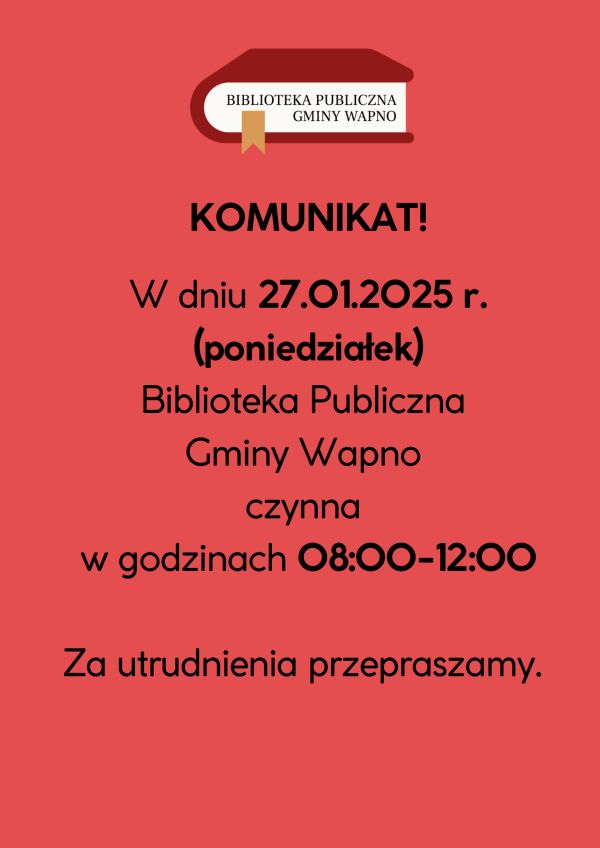 Zdjęcie Komunikat 27.01.2025 r.