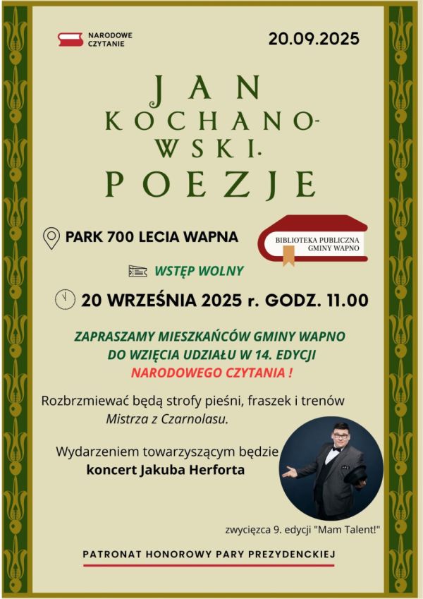 Zdjęcie Zapraszamy Narodowe Czytanie 2025