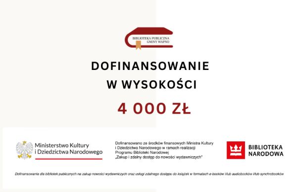 Zdjęcie Dofinansowanie Program Biblioteki Narodowej
