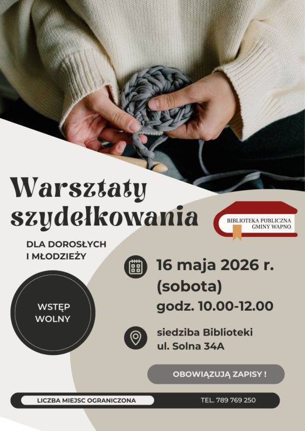 Zdjęcie Zapraszamy warsztaty szydełkowania - maj 2026