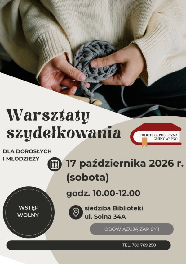 Zdjęcie Zapraszamy - warsztaty szydełkowania październik 2026
