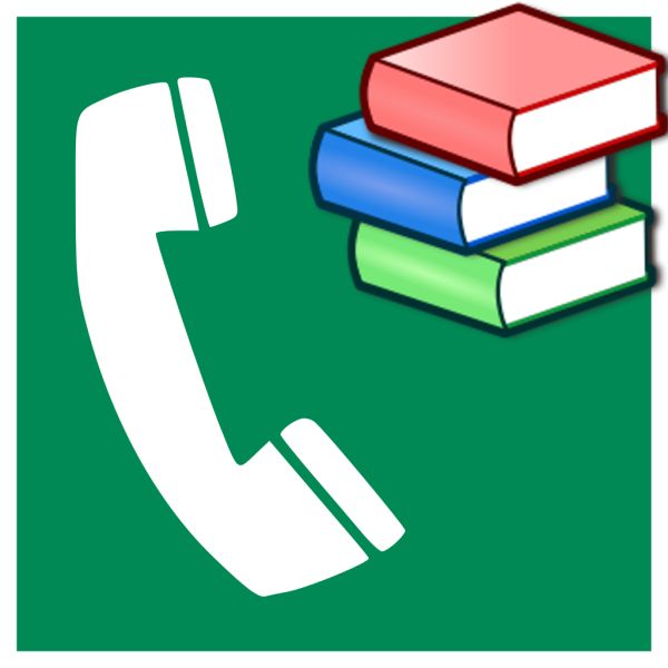 Ikonka słuchawki oraz trzy książki w prawym górnym narożniku grafiki